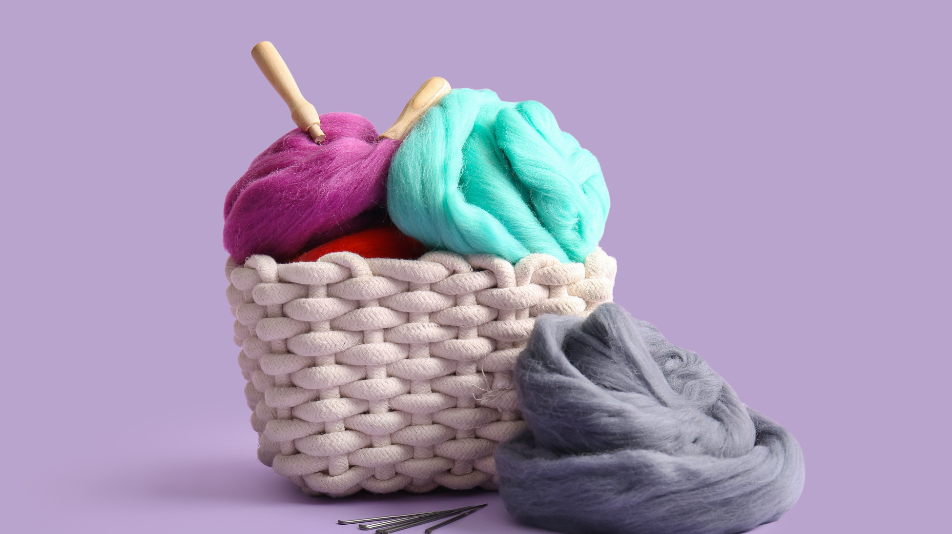 Colorful wool and natural fiber yarns displayed at Humble Stitch in Newport, PA – ideal for knitting, crocheting, and fiber arts projects