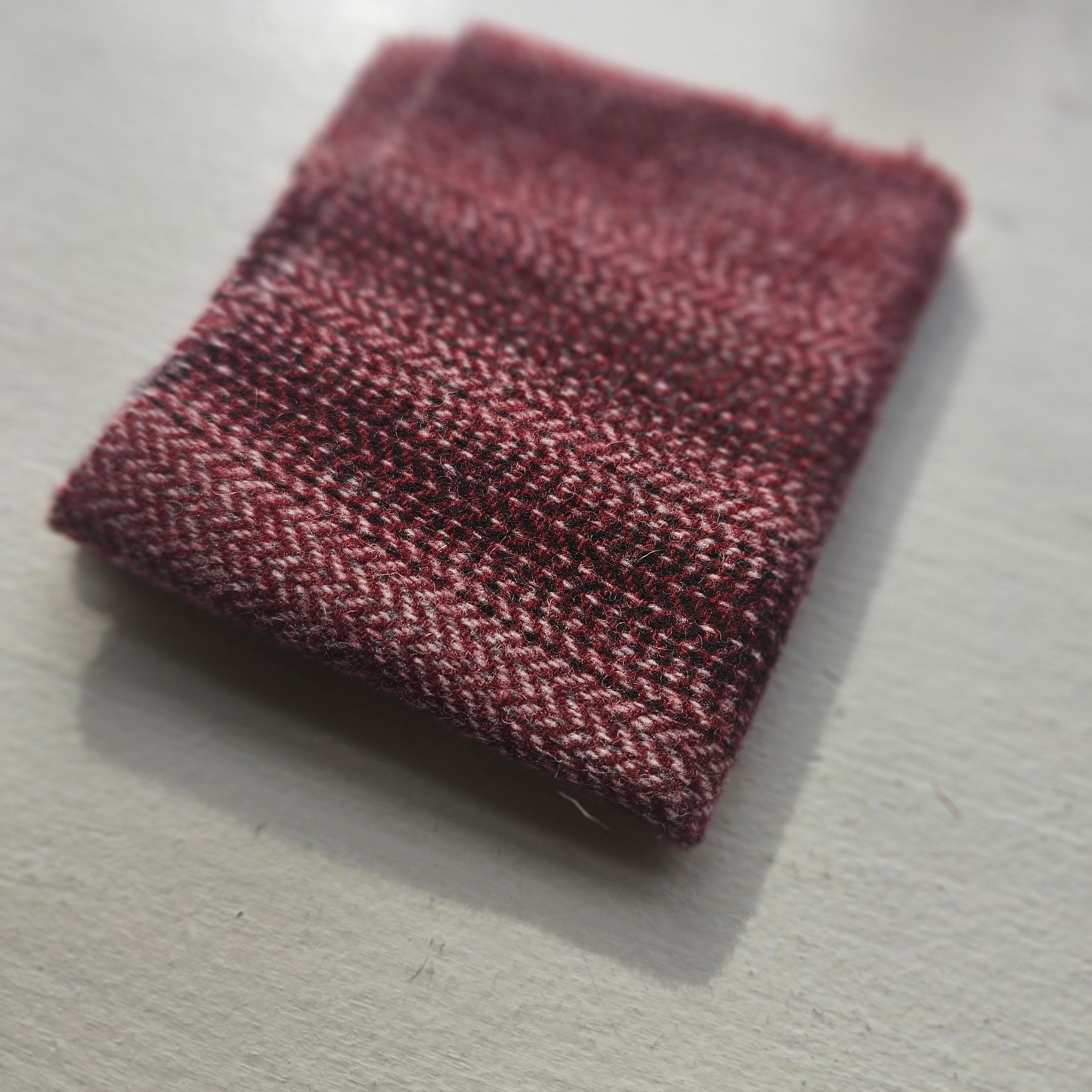 Photo of Felted Wool Pre-Cut 100% Wool in Maroon Stripe - Small - 8" x 7"