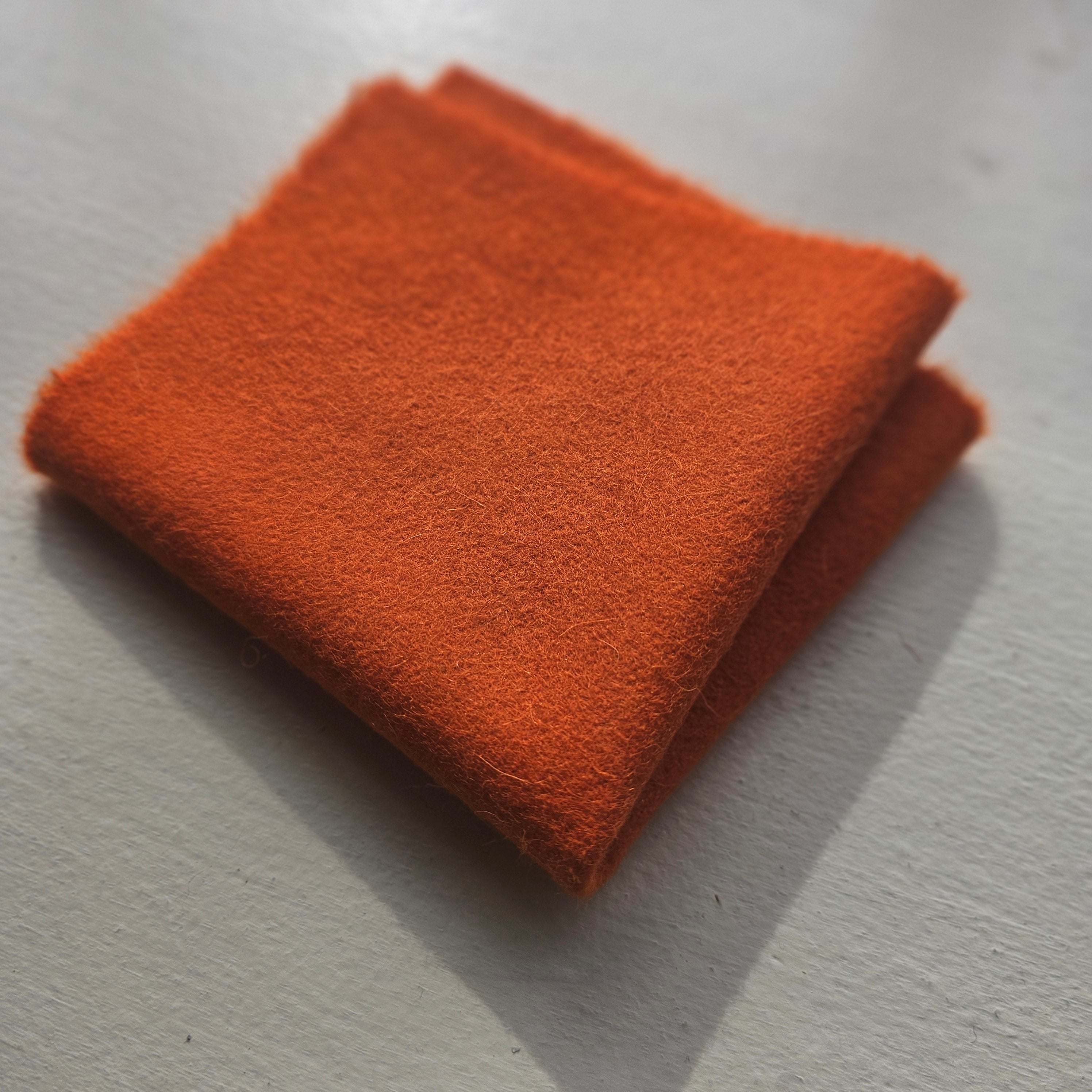 Photo of Felted Wool Pre-Cut 100% Wool in Hunter Orange - Small - 8" x 7"