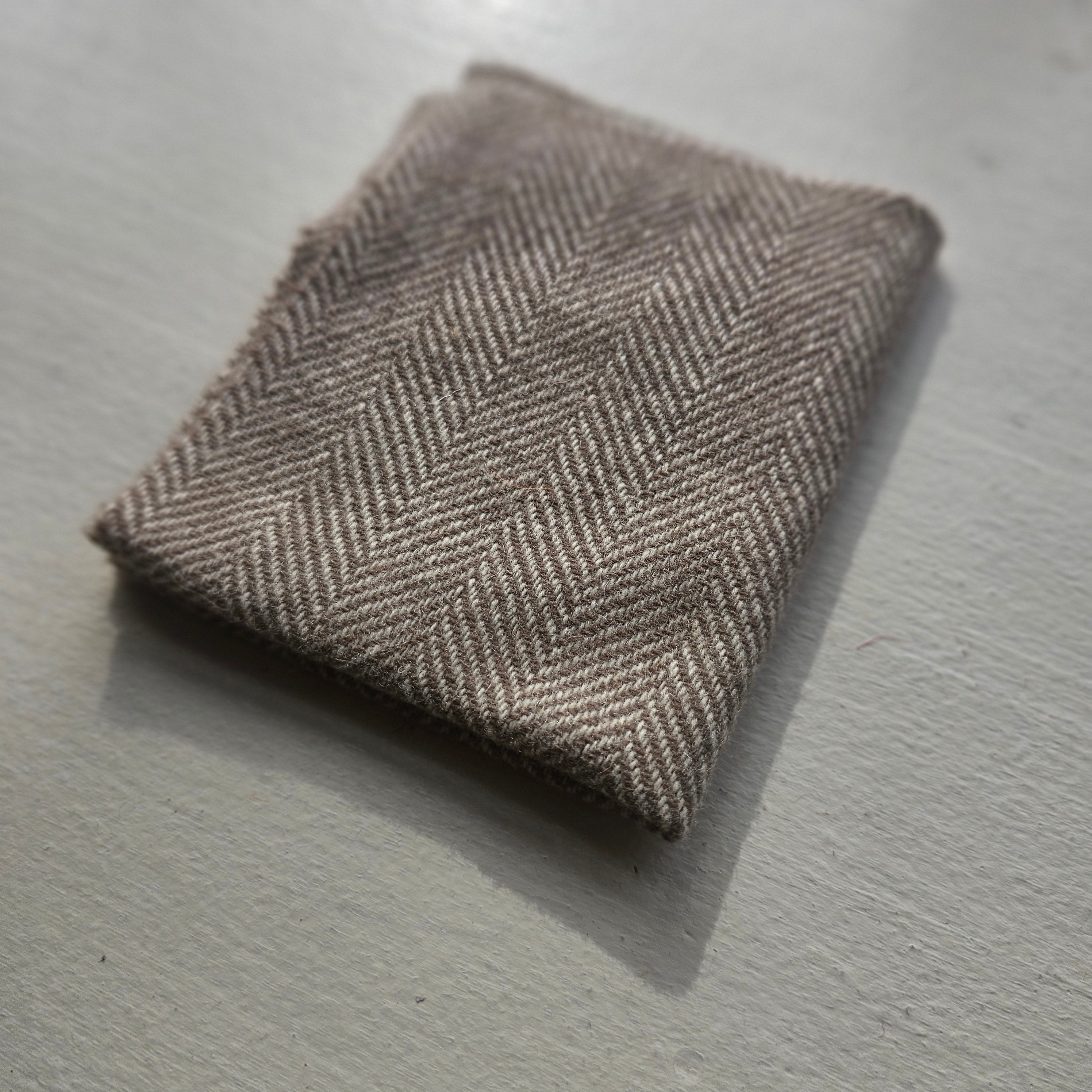 Photo of Felted Wool Pre-Cut 100% Wool in Tan Chevron - Small - 8" x 7"