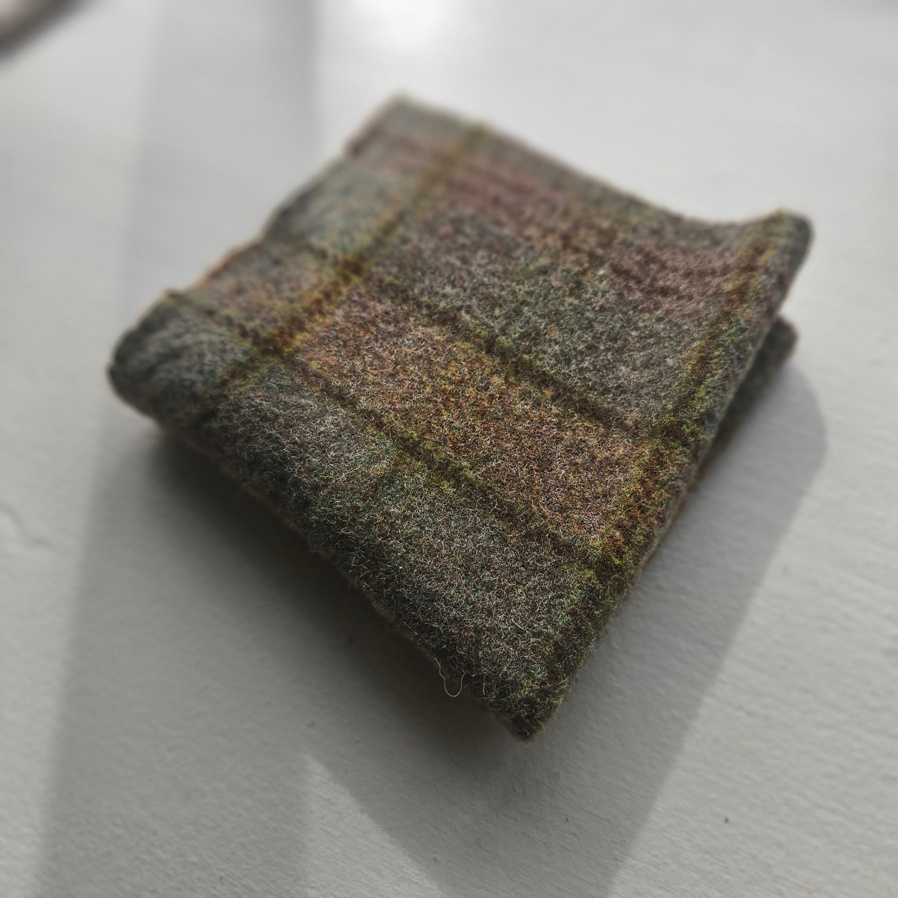 Photo of Felted Wool Pre-Cut 100% Wool in Multi Plaid - Medium - 10" x 9"