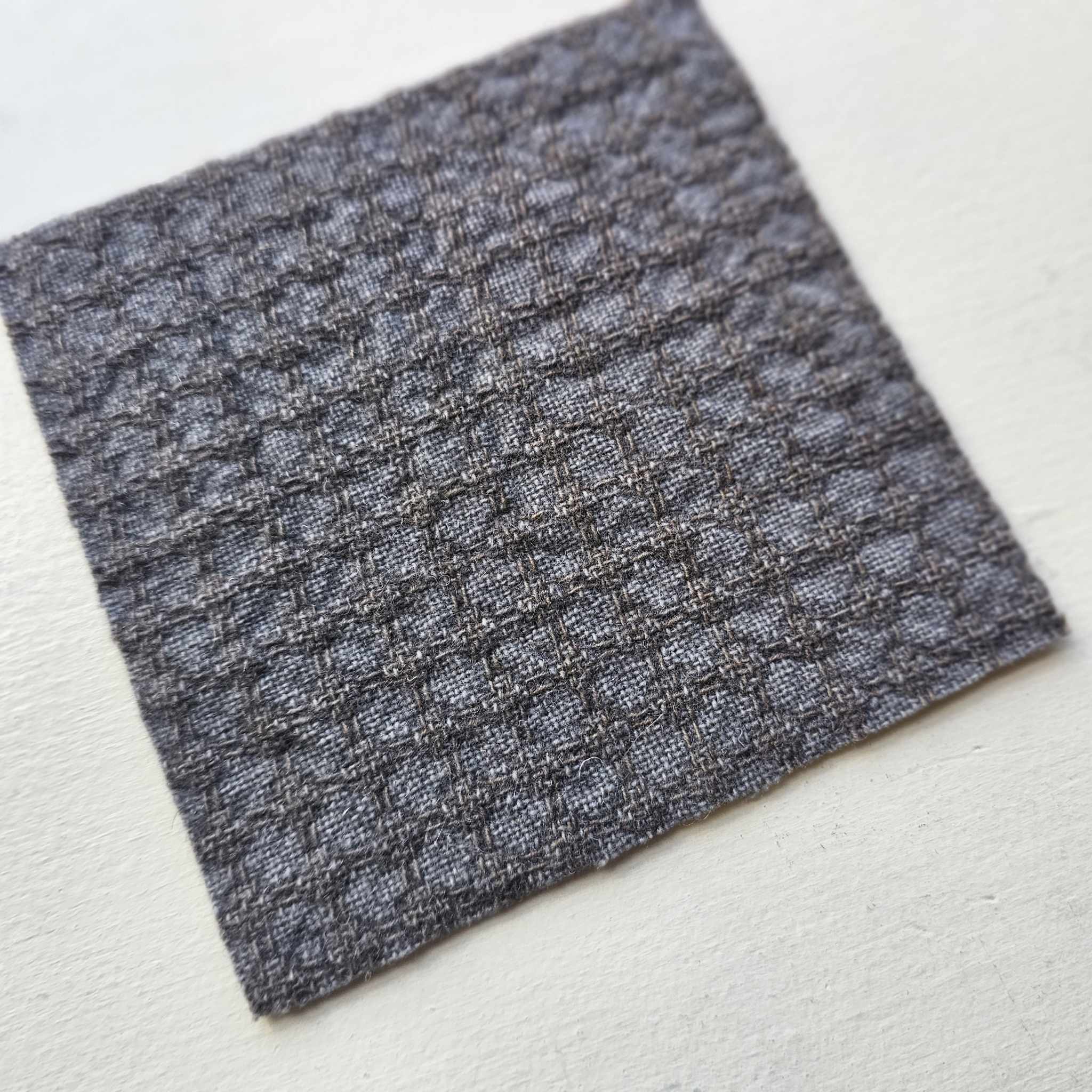 Photo of Felted Wool Pre-Cut 100% Wool in Grey Dots - Mini Square - 4" x 4"