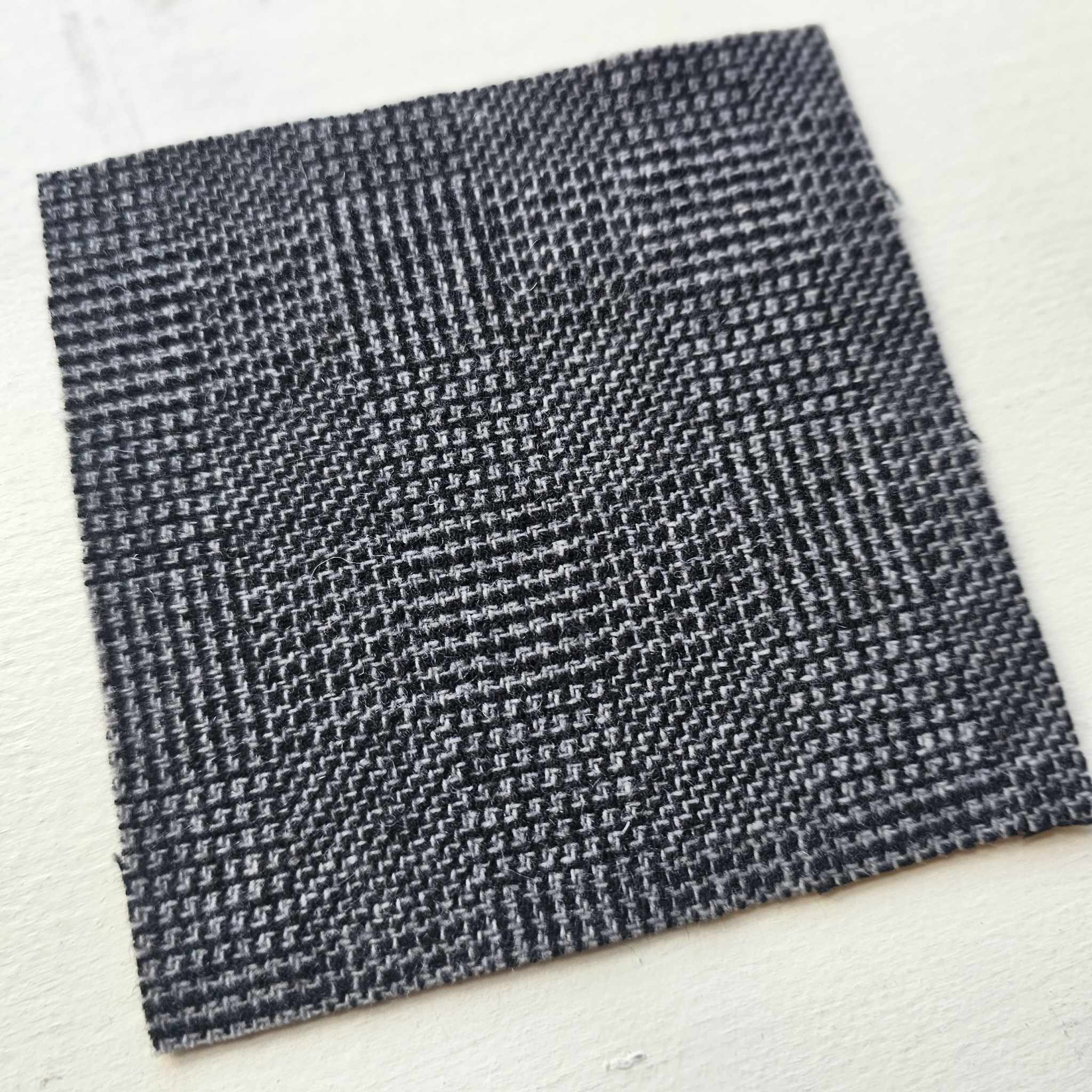 Photo of Felted Wool Pre-Cut 100% Wool in Textured Black Squares - Mini Square - 4" x 4"