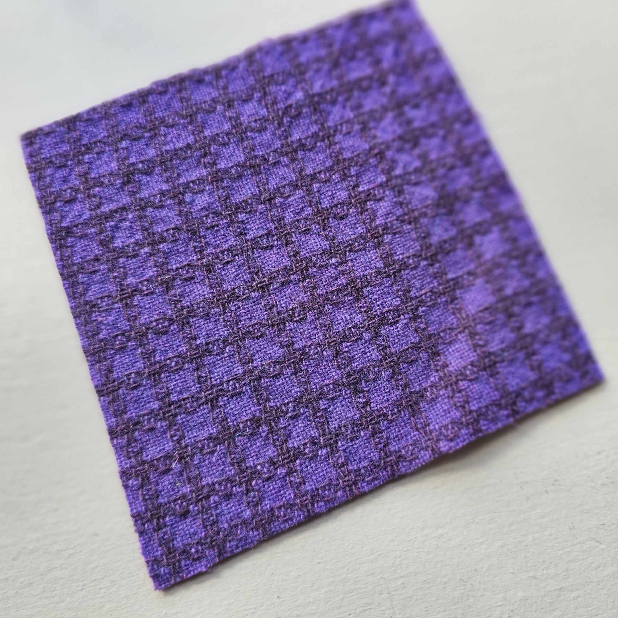 Photo of Felted Wool Pre-Cut 100% Wool in Purple Dots - Mini Square - 4" x 4"