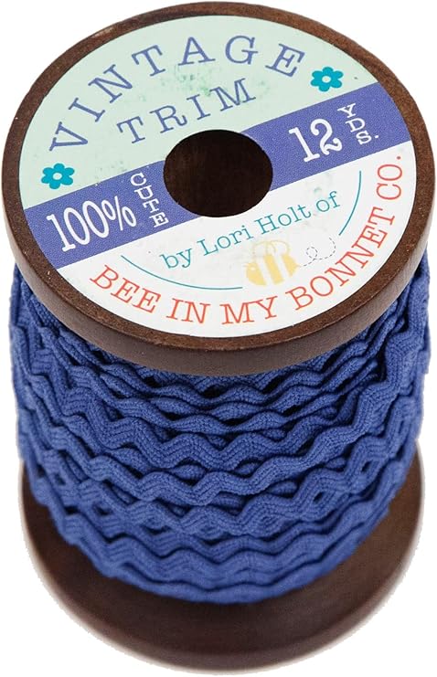 Photo of Lori Holt Trims in Denim from Bee In My Bonnet - 1/4" Ric Rac