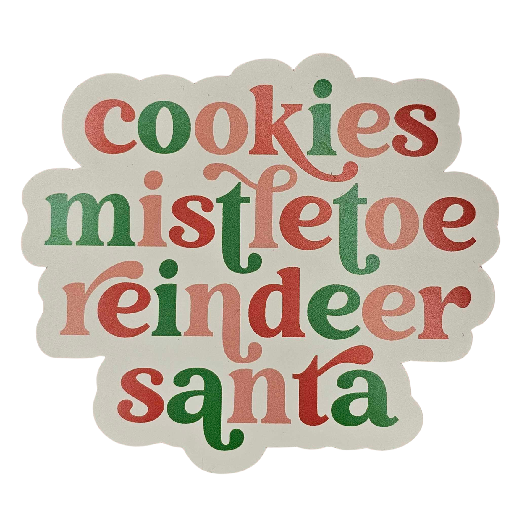 Photo of Cookies, Mistletoe, Reindeer, Santa - Sticker