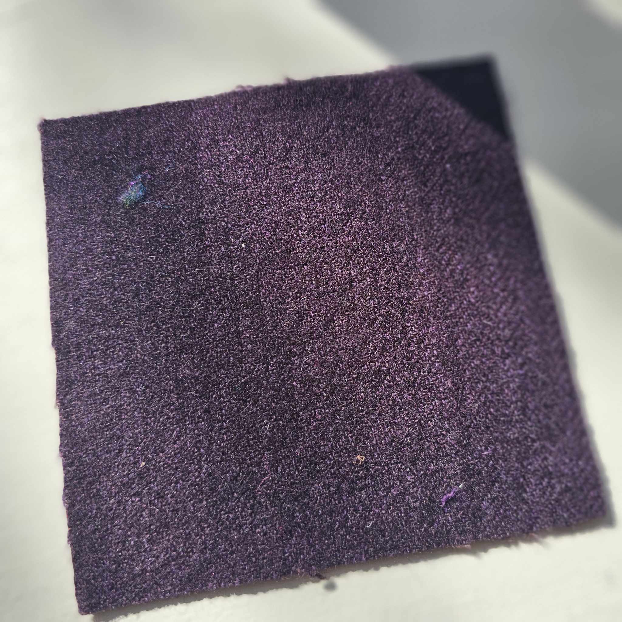 Photo of Felted Wool Pre-Cut 100% Wool in Aubergine - Mini Square - 4" x 4"