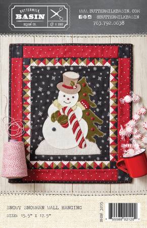 Photo of Buttermilk Basin Kit in Snowy Snowman Wall Hanging - Wool Applique