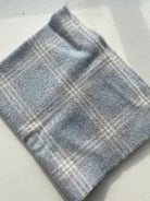 Photo of Felted Wool Pre-Cut 100% Wool in Baby Blue Plaid - Large - 15" x 14"