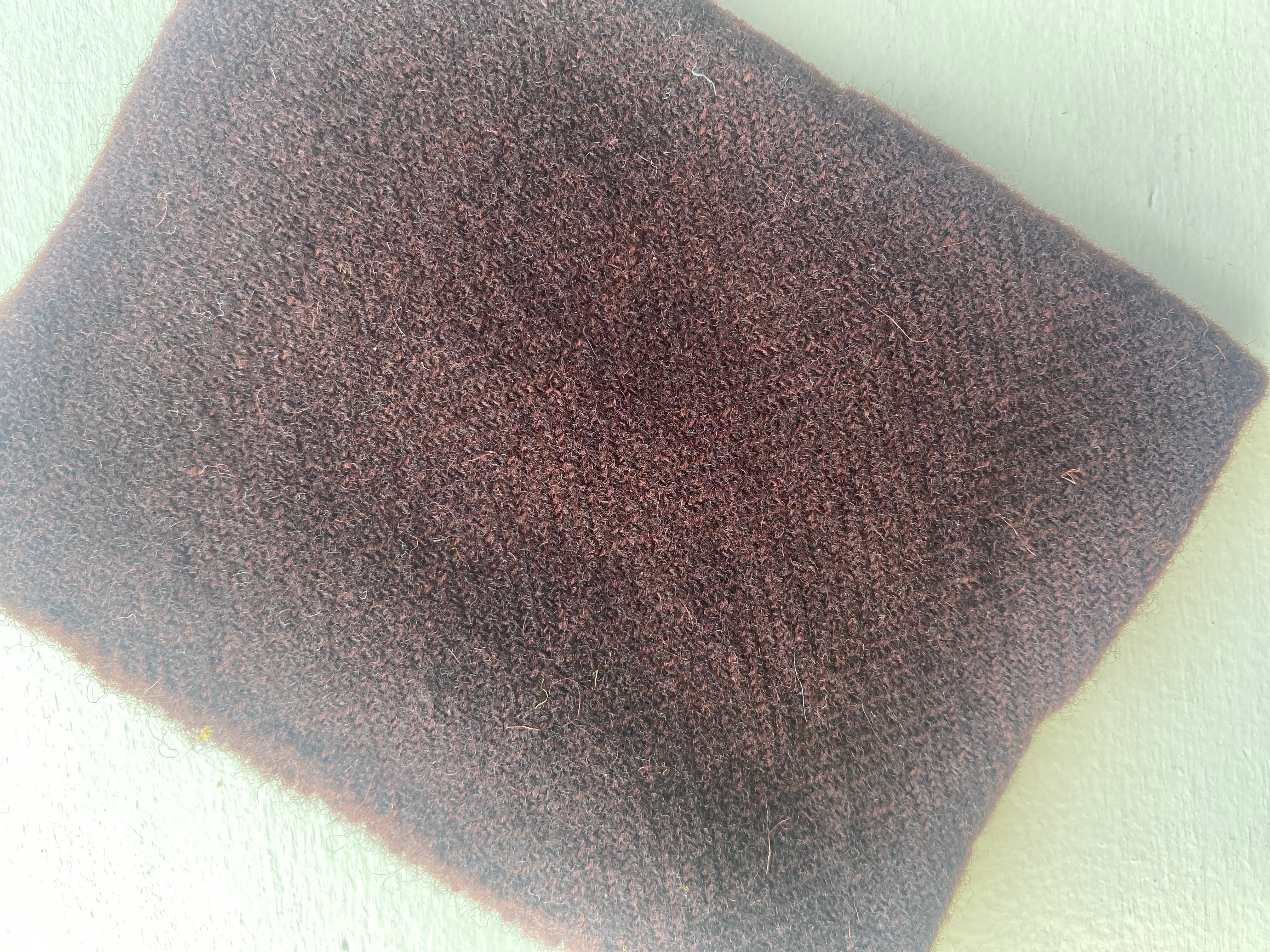 Photo of Felted Wool Pre-Cut 100% Wool in Brown Chevron - Medium - 10" x 9"