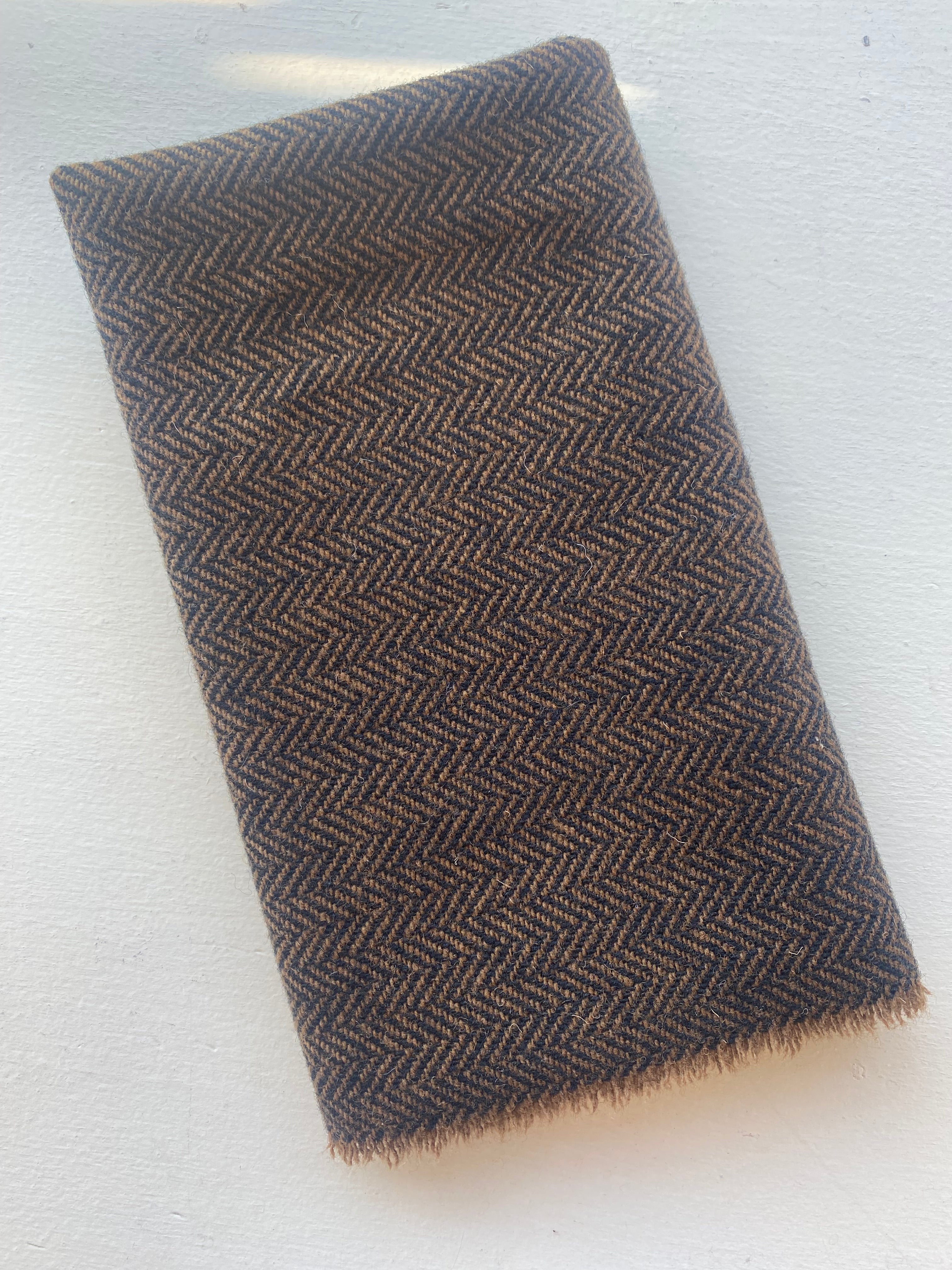 Photo of Felted Wool Pre-Cut 100% Wool in Dark Brown Chevron - Large - 15" x 14"