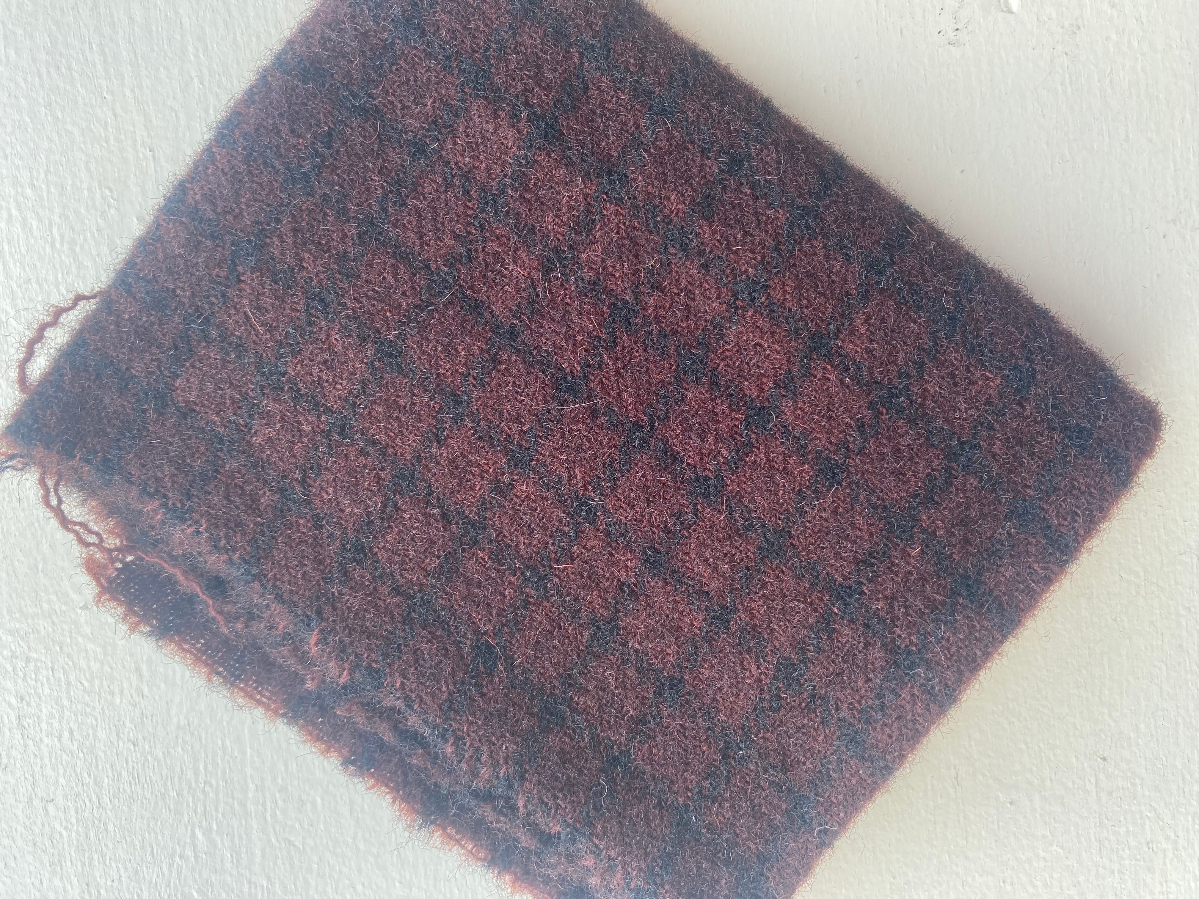 Photo of Felted Wool Pre-Cut 100% Wool in Dark Brown Squares - Medium - 10" x 9"