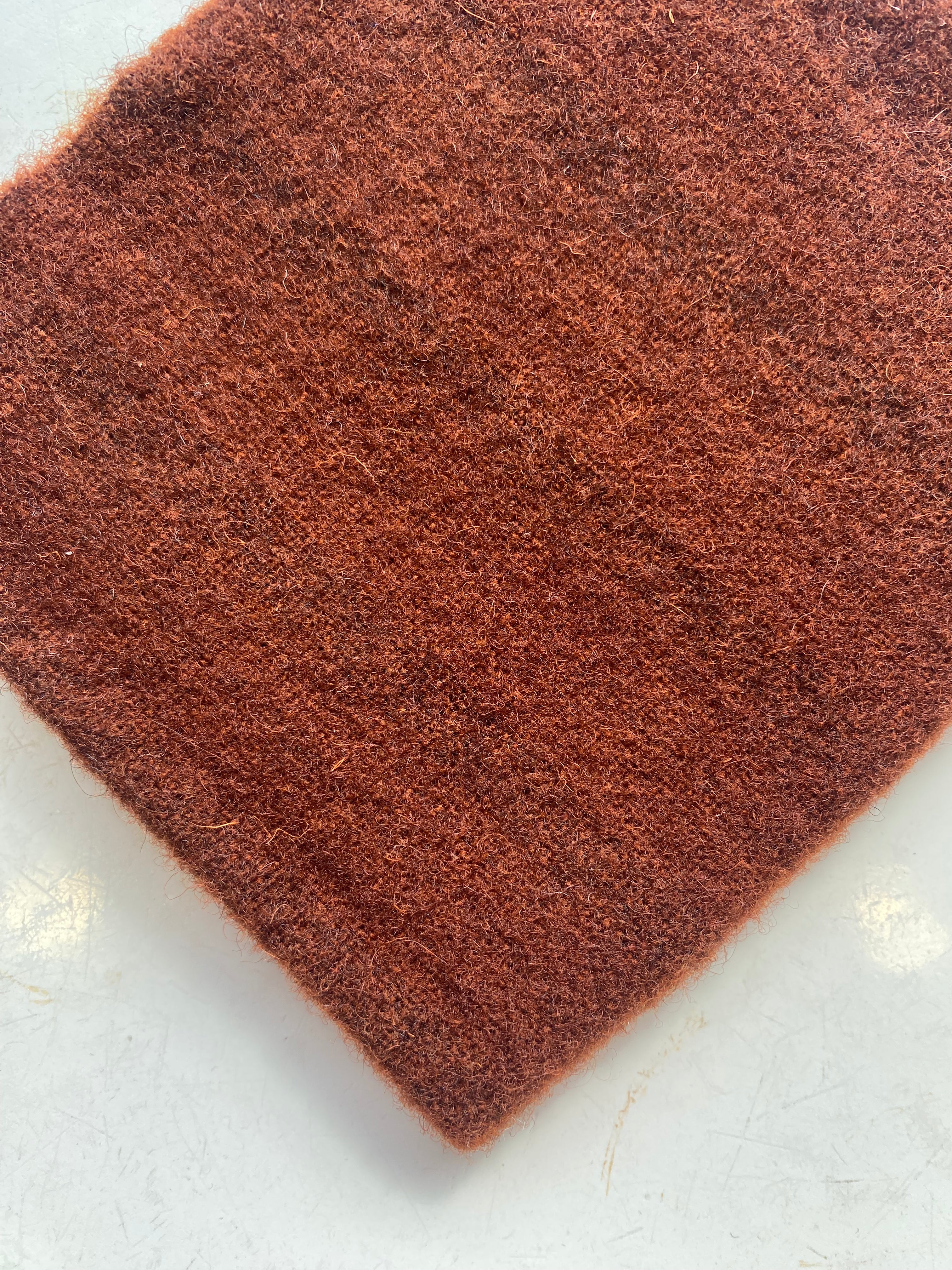 Photo of Felted Wool Pre-Cut 100% Wool in Dark Orange Stripes - Medium - 10" x 9"