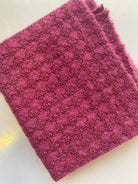 Photo of Felted Wool Pre-Cut 100% Wool in Dark Pink Dots - Medium - 10" x 9"