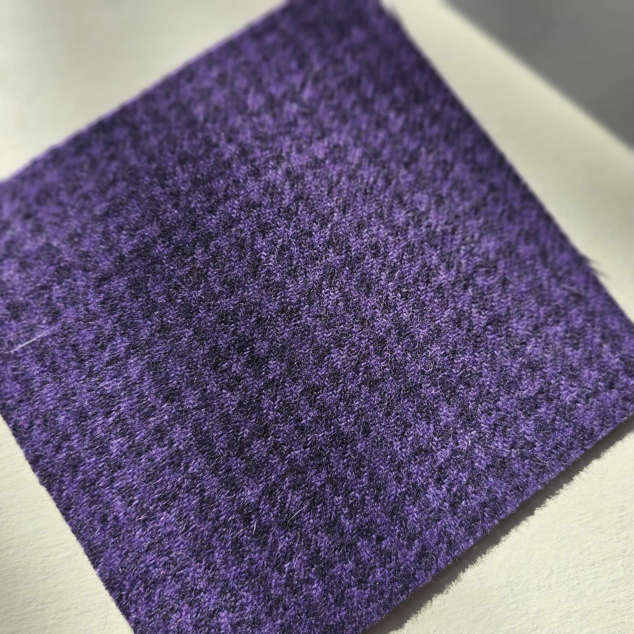 Photo of Felted Wool Pre-Cut 100% Wool in Dark Violet Mini Dots - Mini Square - 4" x 4"