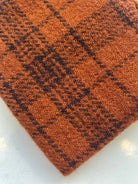 Photo of Felted Wool Pre-Cut 100% Wool in Dusty Brown Plaid - Medium - 10" x 9"