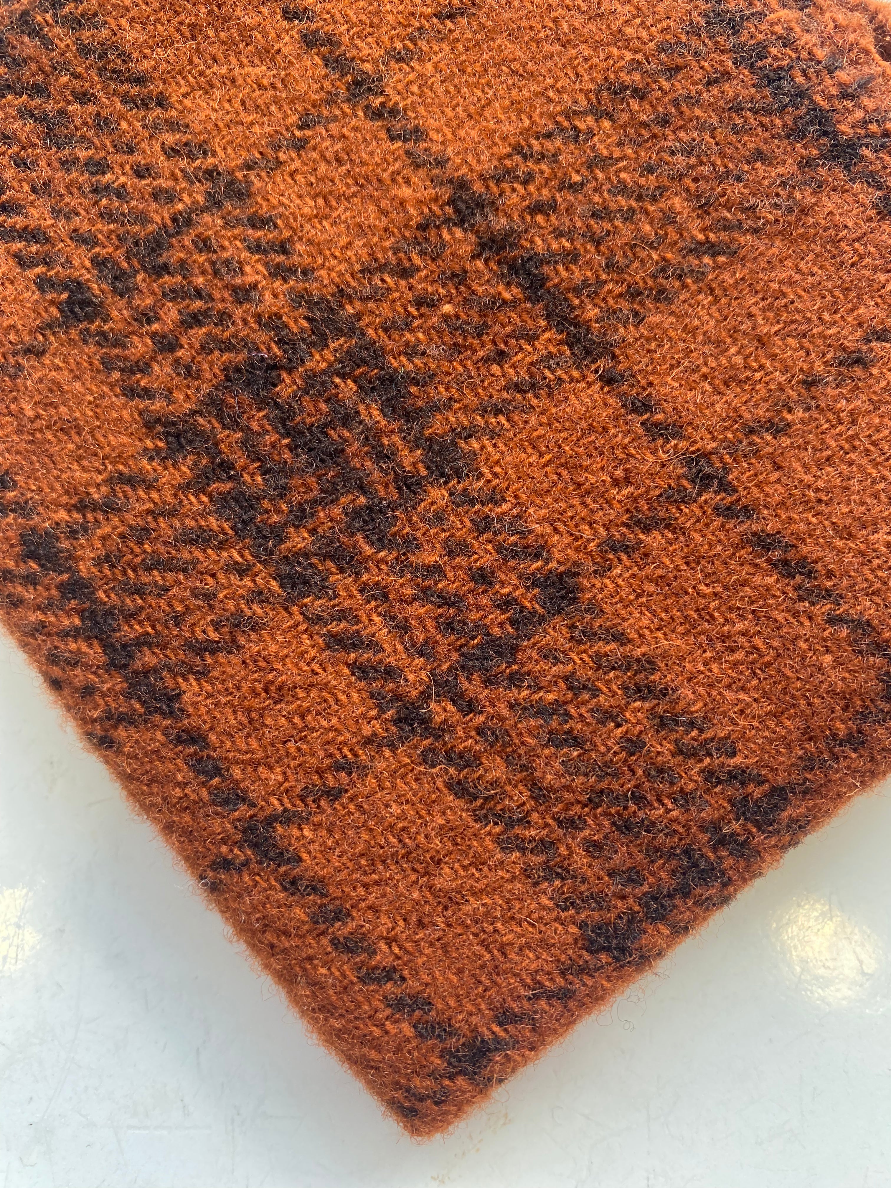 Photo of Felted Wool Pre-Cut 100% Wool in Dusty Brown Plaid - Medium - 10" x 9"