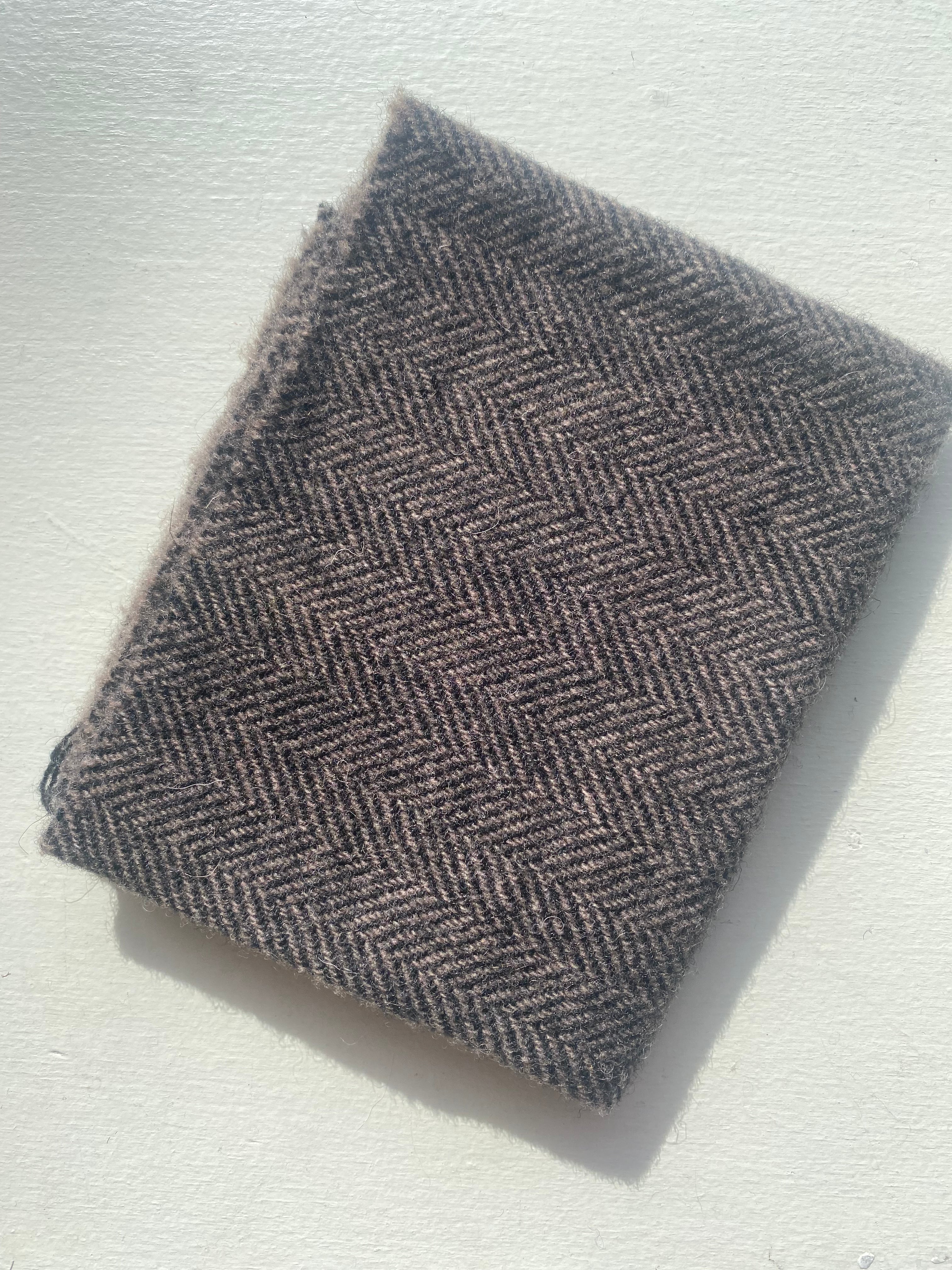 Photo of Felted Wool Pre-Cut 100% Wool in Dusty Grey Chevron - Medium - 10" x 9"