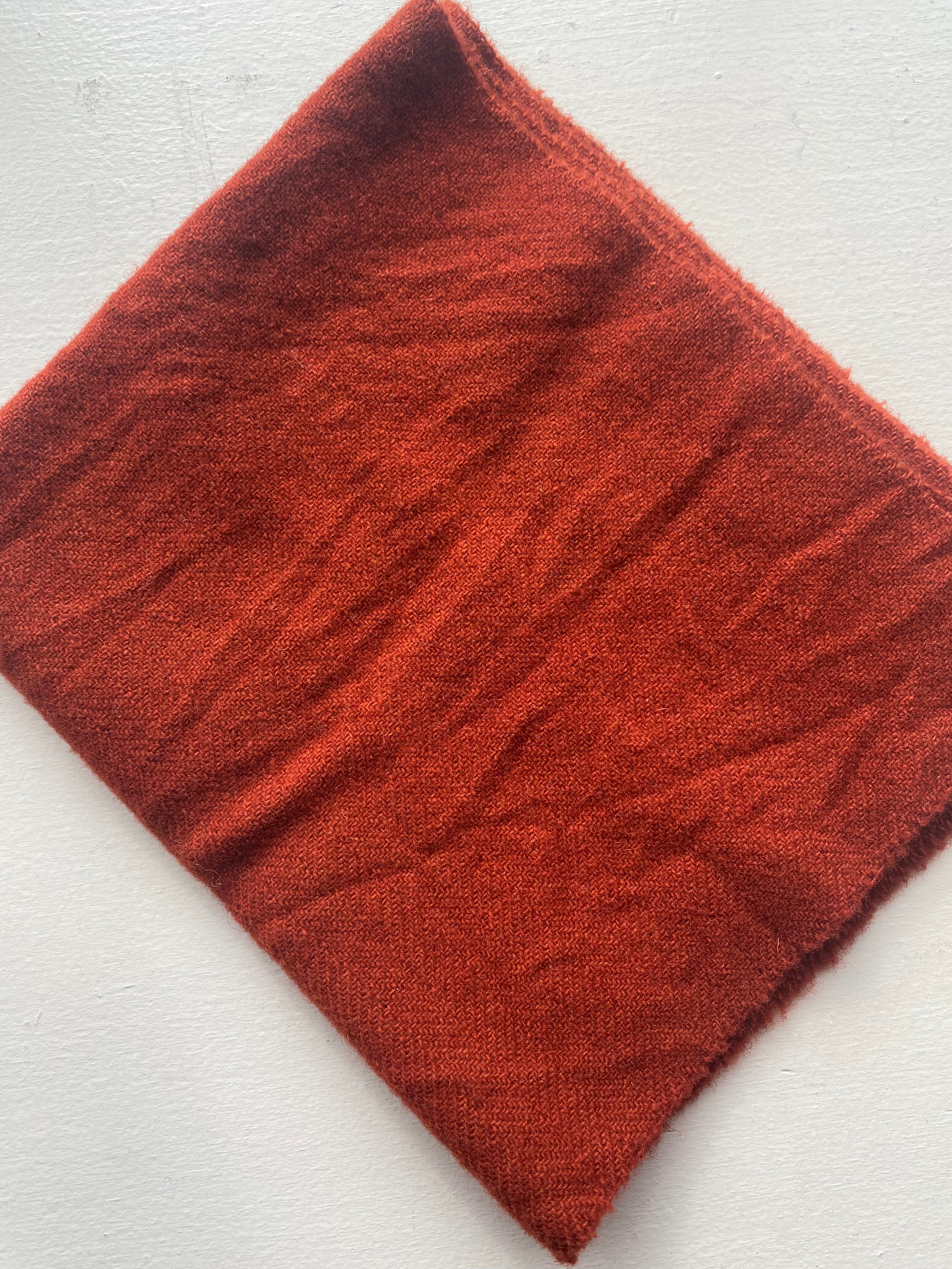 Photo of Felted Wool Pre-Cut 100% Wool in Fire Orange - Large - 15" x 14"
