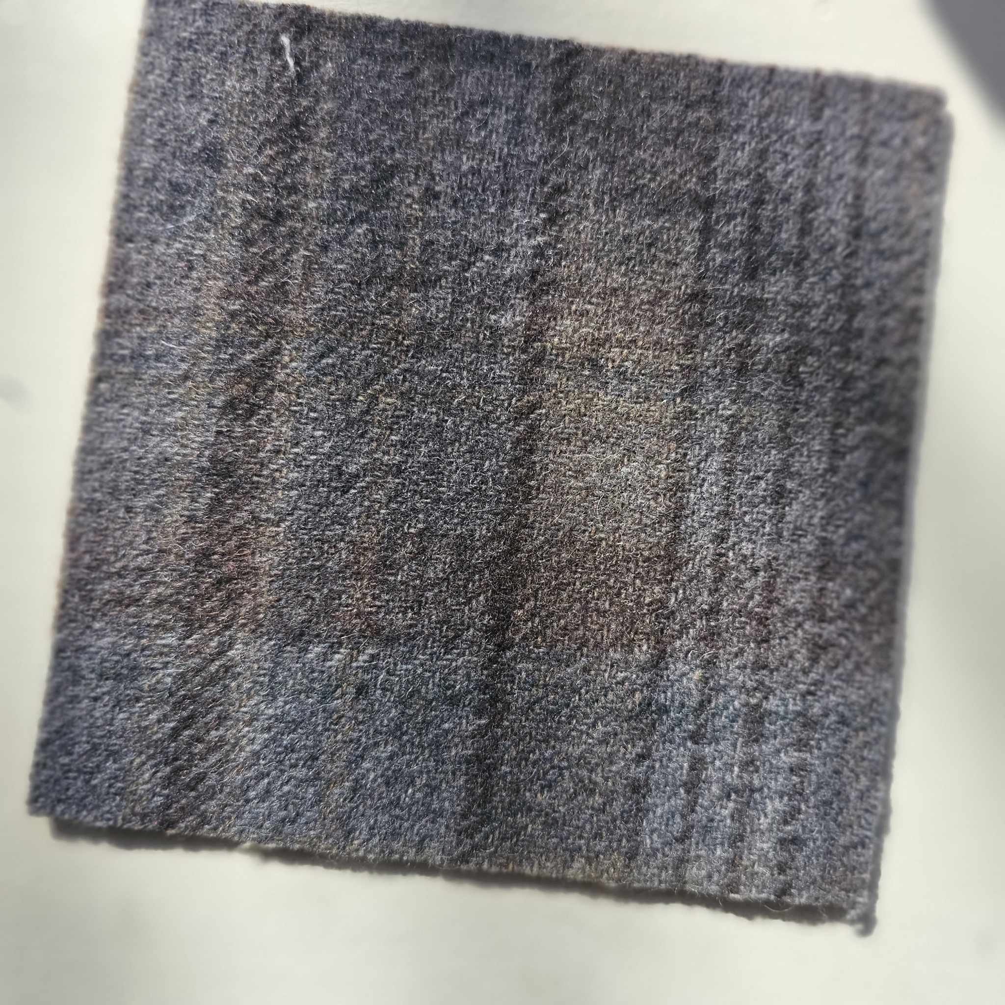 Photo of Felted Wool Pre-Cut 100% Wool in Graphite Plaid Mini Square - 4" x 4"