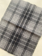 Photo of Felted Wool Pre-Cut 100% Wool in Grey Plaid - Small - 8" x 7"