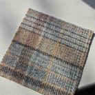 Photo of Felted Wool Pre-Cut 100% Wool in Grey and Yellow Plaid - Mini Square - 4" x 4"