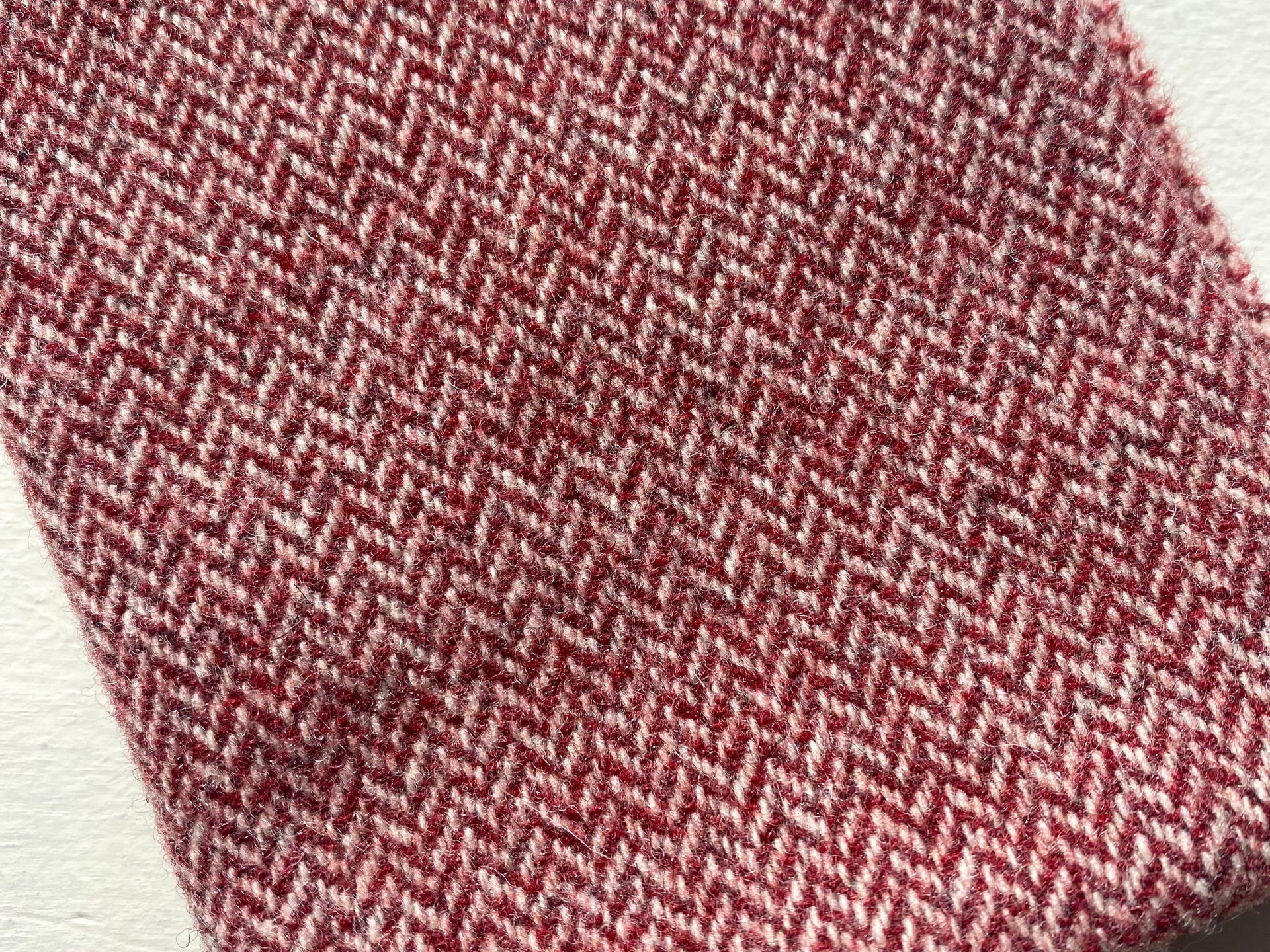 Photo of Felted Wool Pre-Cut 100% Wool in Maroon Cream Textured - Medium - 10" x 9"