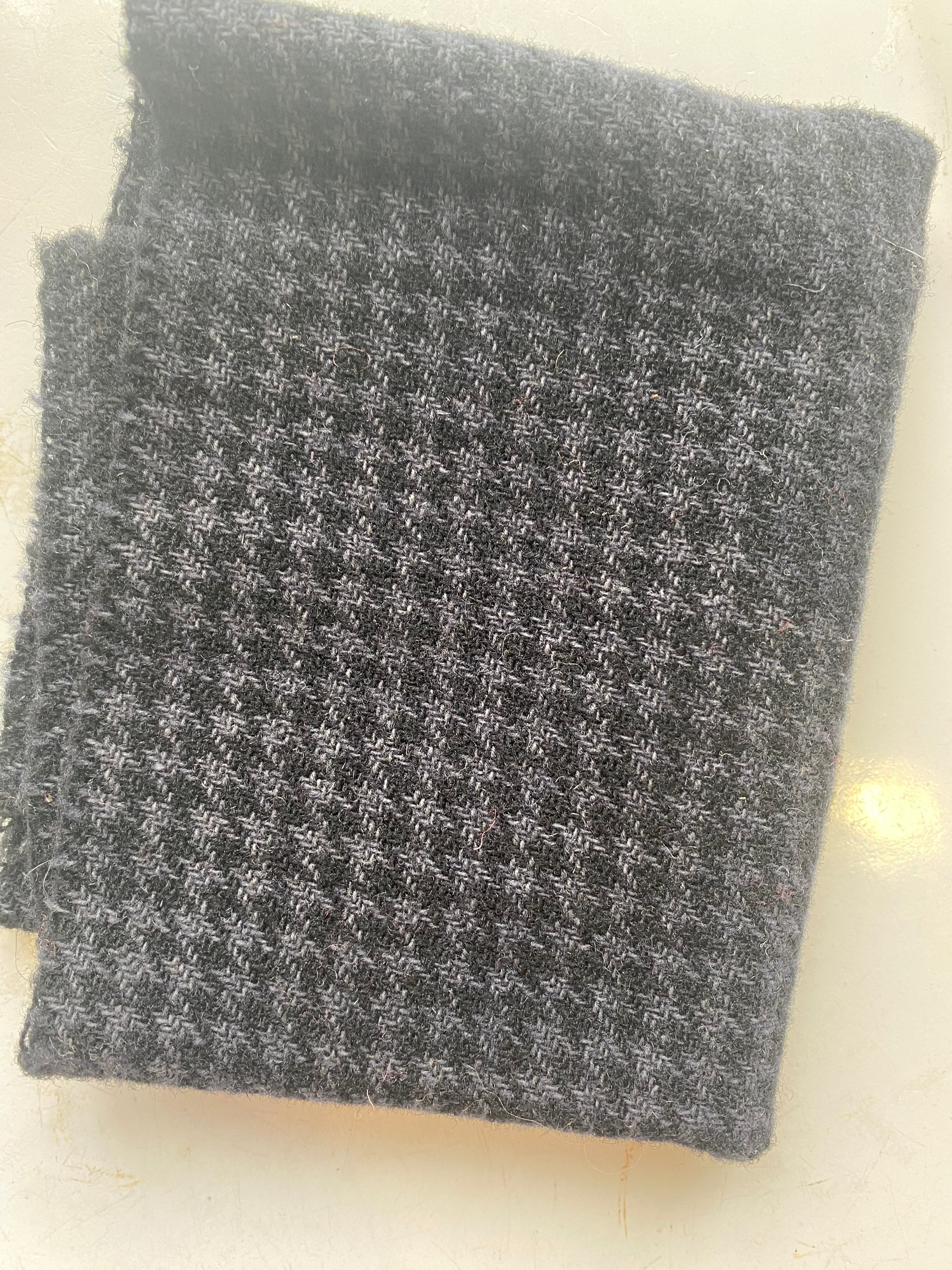 Photo of Felted Wool Pre-Cut 100% Wool in Black and Grey Mini Dots -Medium - 10" x 9"