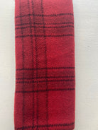 Photo of Felted Wool Pre-Cut 100% Wool in Red Plaid - Large - 15" x 14"