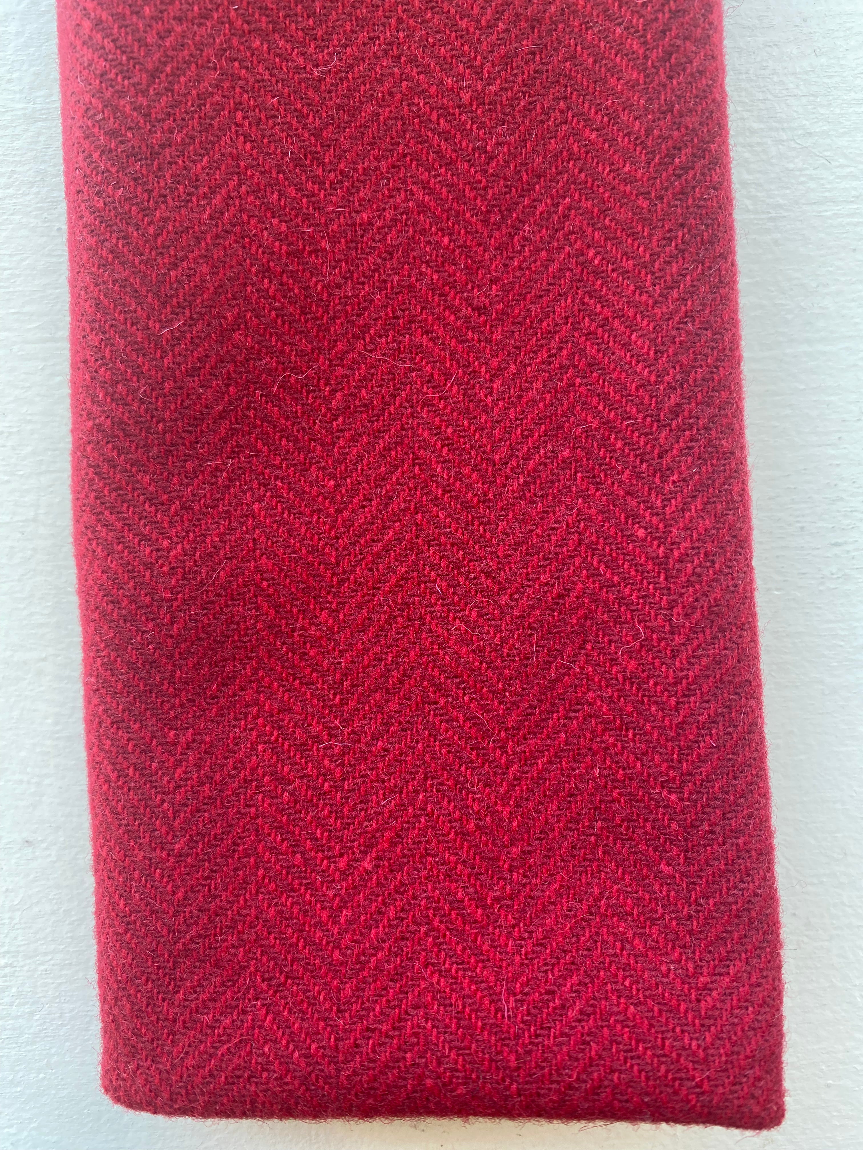 Photo of Felted Wool Pre-Cut 100% Wool in Red Chevron - Large - 15" x 14"