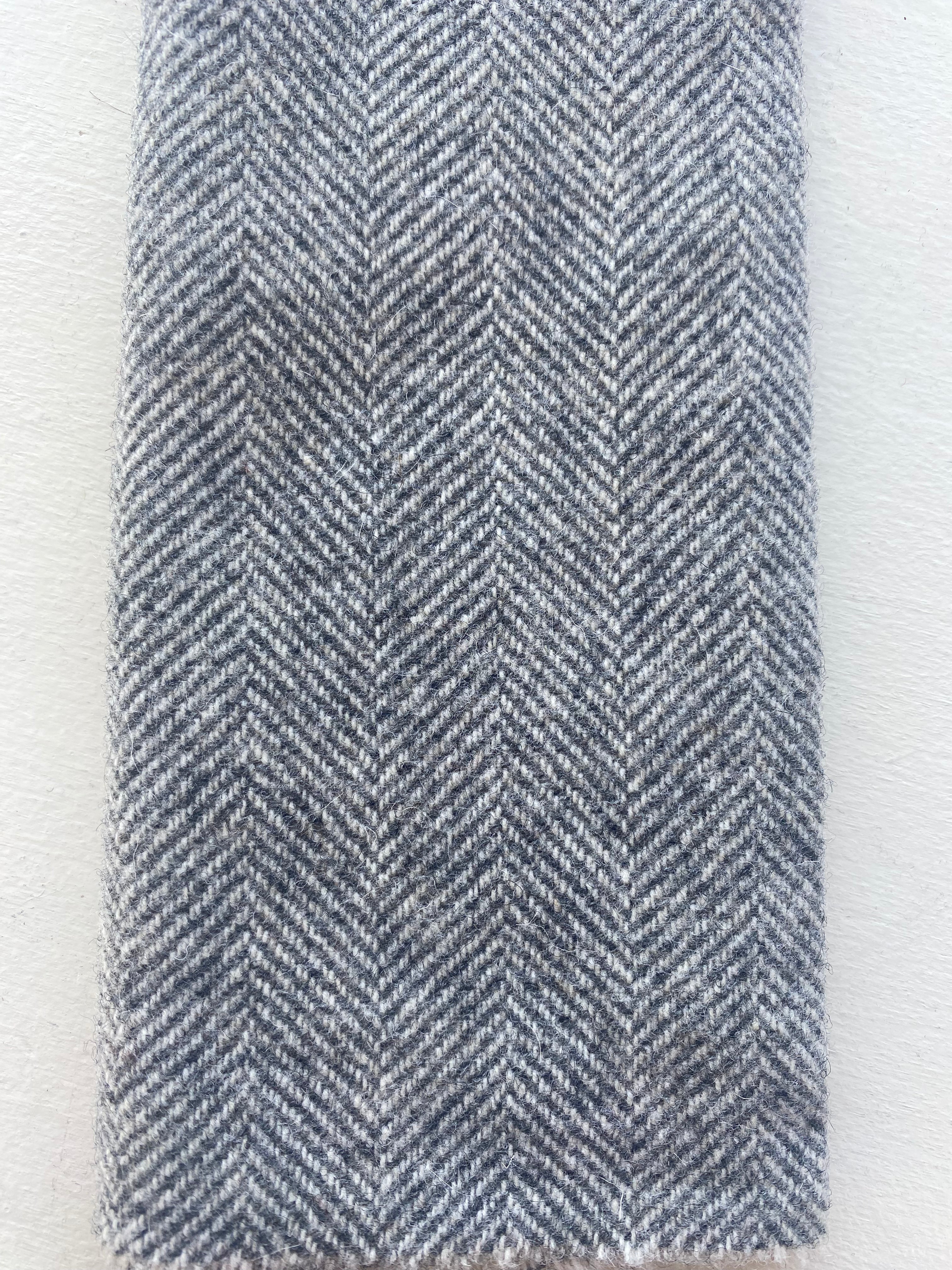 Photo of Felted Wool Pre-Cut 100% Wool in Light Grey Chevron - Medium - 10" x 9"