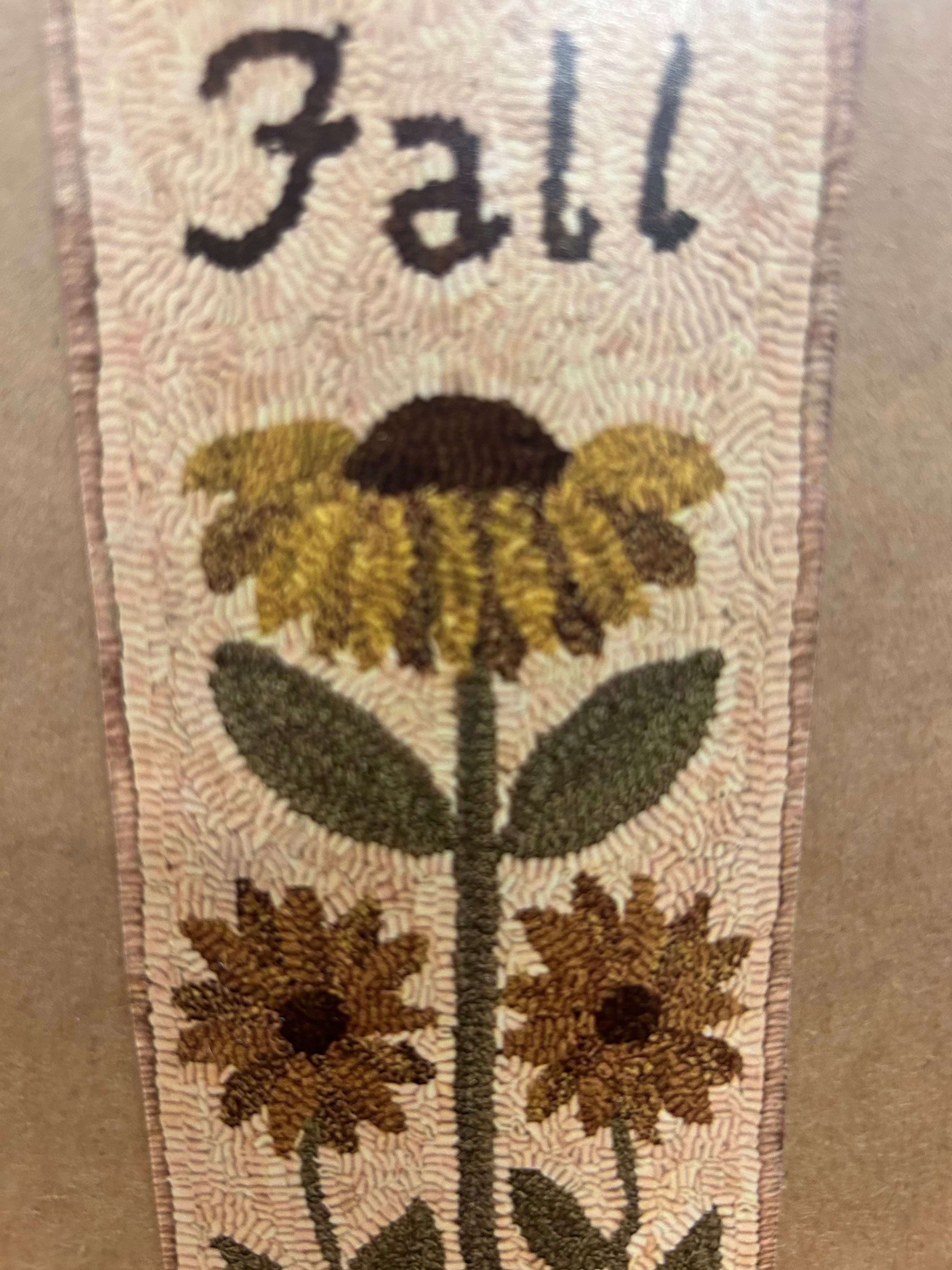 Fall Sunflowers in Rug Hooking Kit from The Blue Tulip