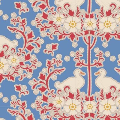 Photo of Tilda Fabrics 100% Cotton Fabric in Blue Duck Nest from Jubilee - 44"/45" Wide Fabric