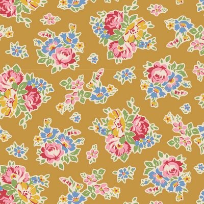 Photo of Tilda Fabrics 100% Cotton Fabric in Mustard Sue from Jubilee - 44"/45" Wide Fabric