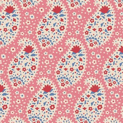 Photo of Tilda Fabrics 100% Cotton Fabric in Pink Teardrop from Jubilee - 44"/45" Wide Fabric