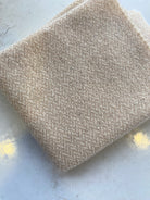 Photo of Felted Wool Pre-Cut 100% Wool in Light Beige Chevron - Medium - 10" x 9"