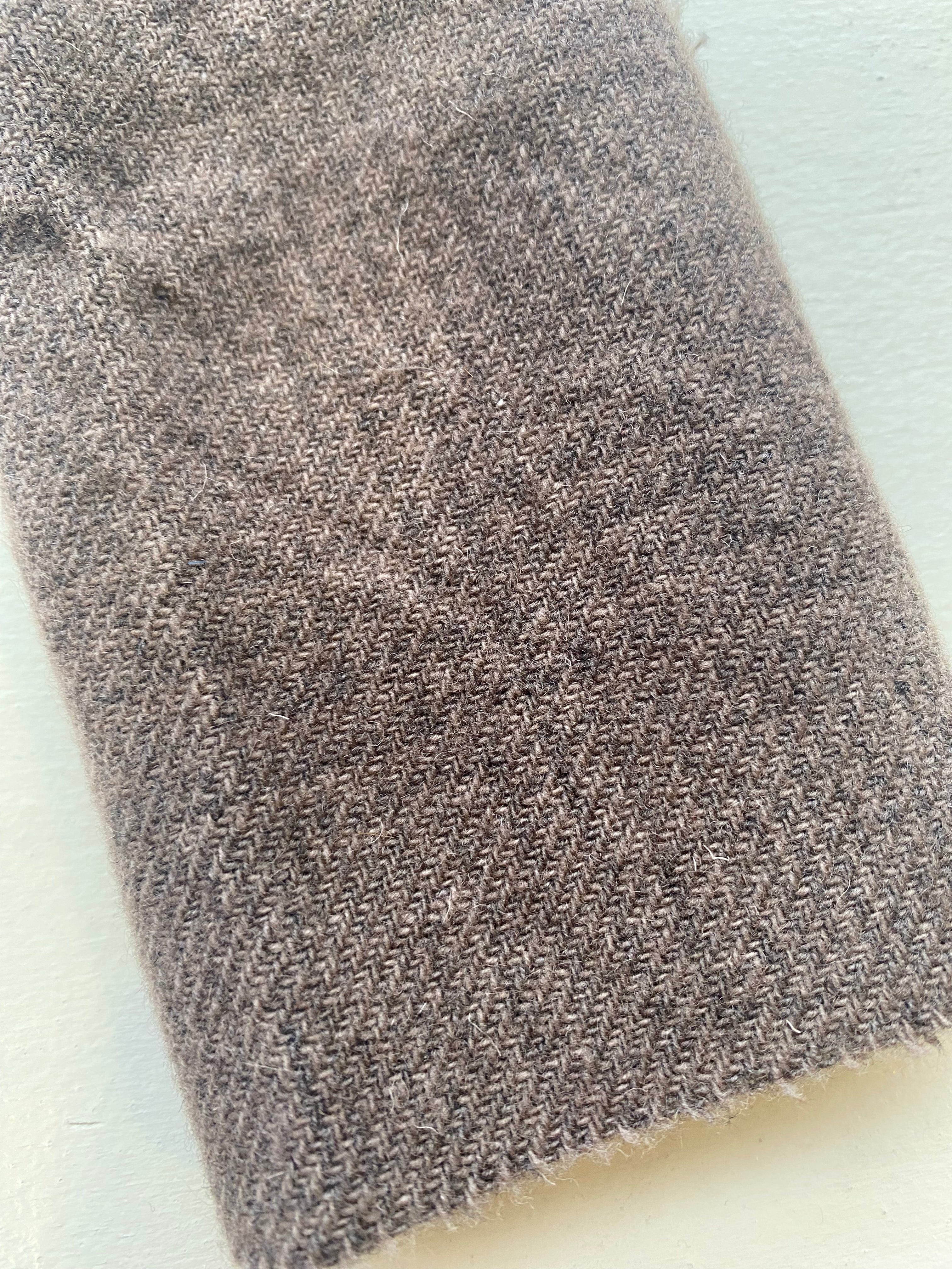Photo of Felted Wool Pre-Cut 100% Wool in Light Brown Plaid - Medium - 10" x 9"