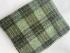 Photo of Felted Wool Pre-Cut 100% Wool in Light Green Plaid - Large - 15" x 14"