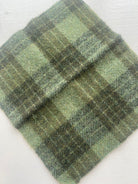 Photo of Felted Wool Pre-Cut 100% Wool in Light Green Plaid - Small - 8" x 7"
