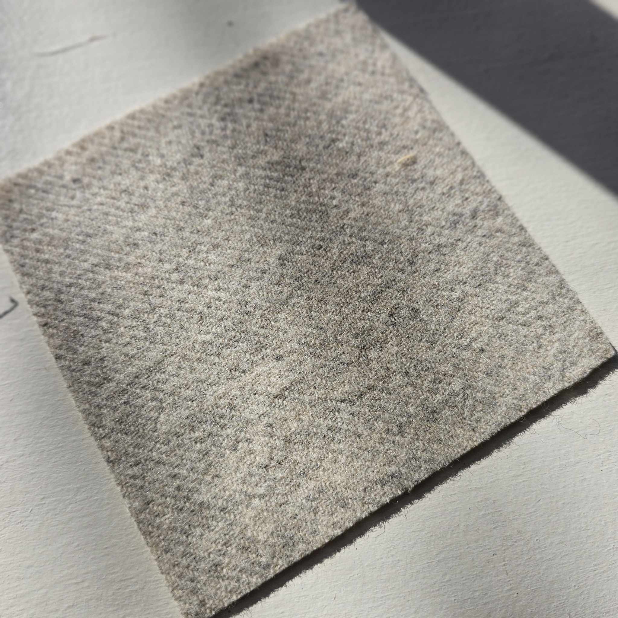 Photo of Felted Wool Pre-Cut 100% Wool in Light Grey - Mini Square - 4" x 4"