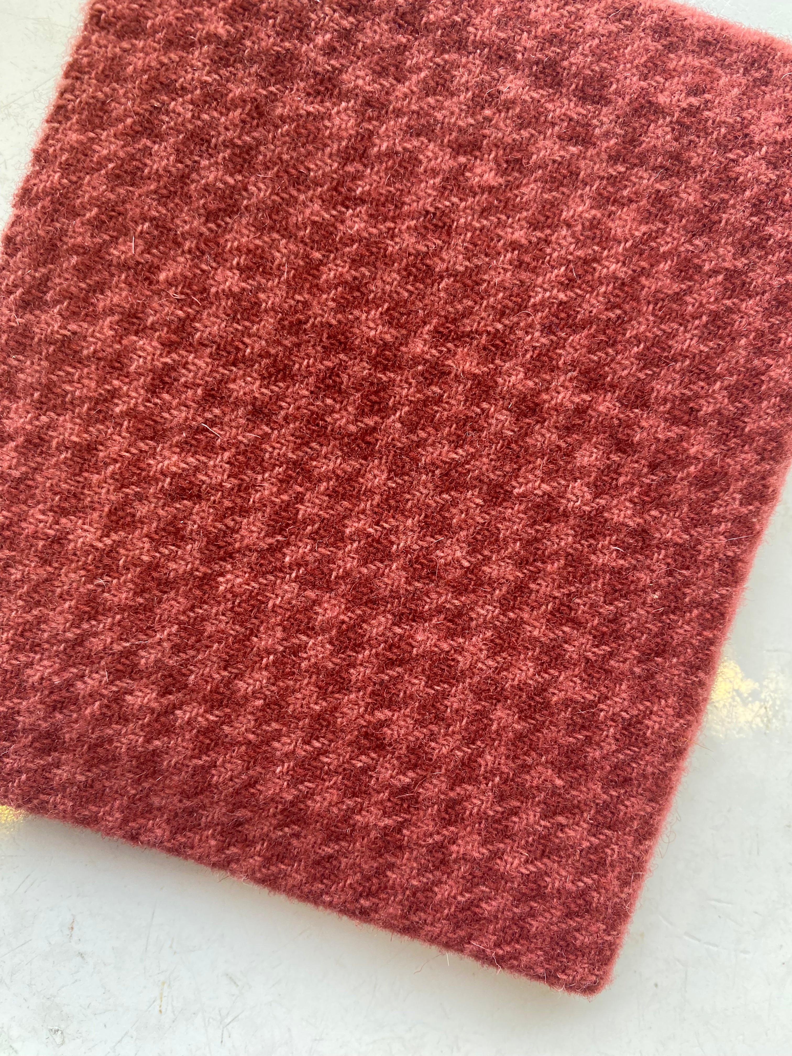 Photo of Felted Wool Pre-Cut 100% Wool in Light Red Mini Dots - Medium - 10" x 9"