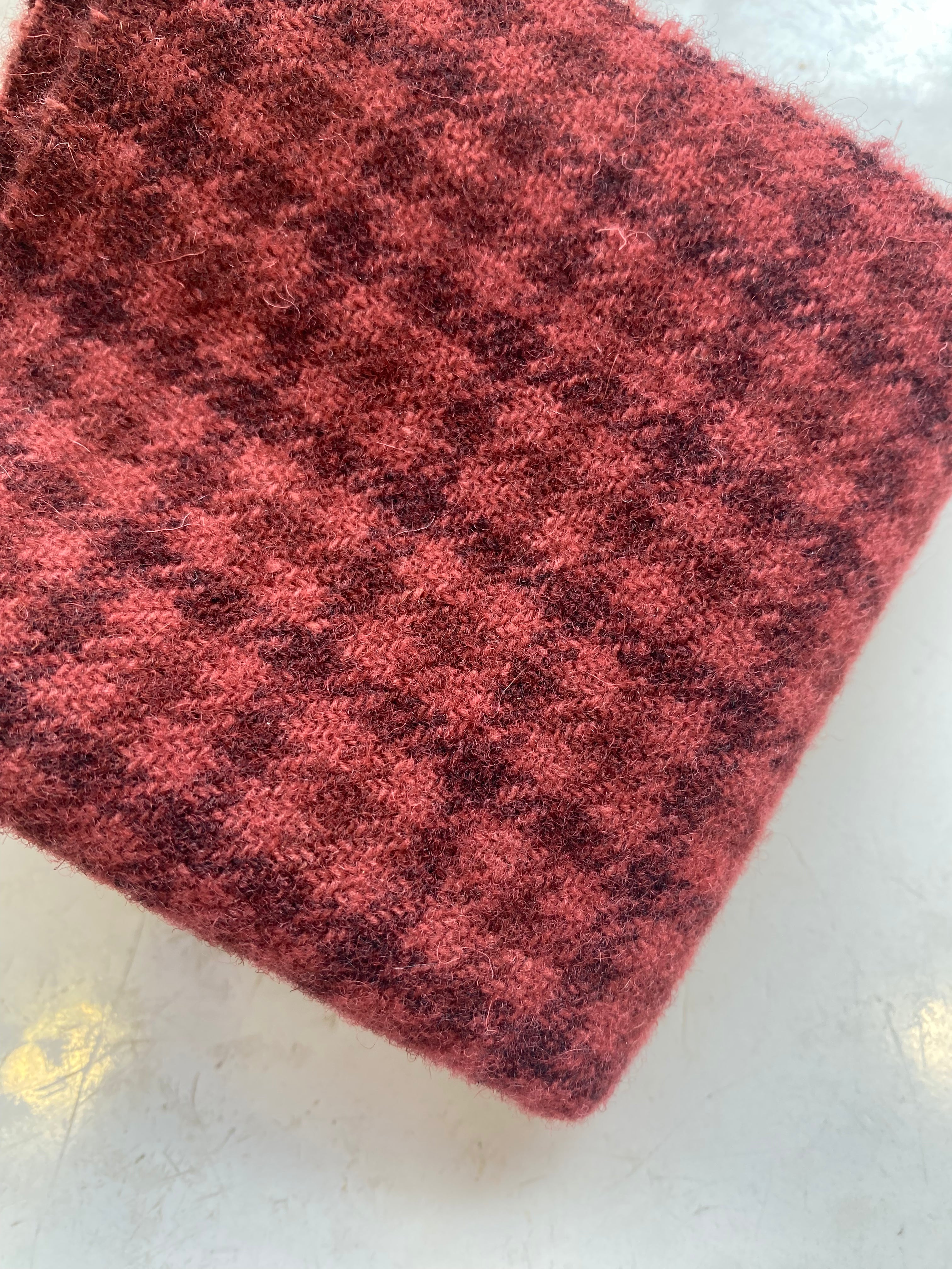 Photo of Felted Wool Pre-Cut 100% Wool in Light Red Squares - Medium - 10" x 9"