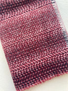 Photo of Felted Wool Pre-Cut 100% Wool in Maroon Stripe - Medium - 10" x 9"
