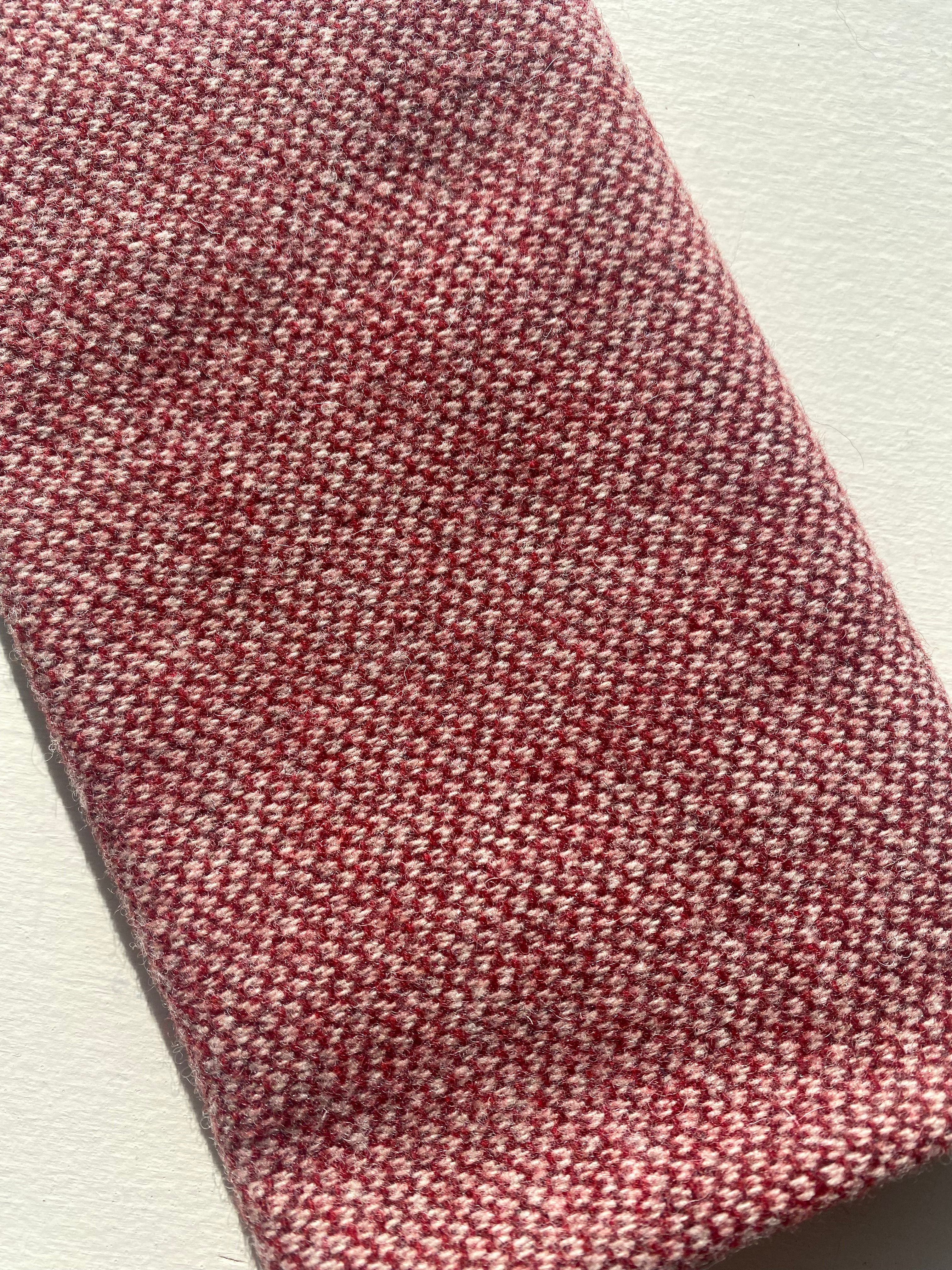 Photo of Felted Wool Pre-Cut 100% Wool in Maroon Cream Textured - Large - 15" x 14"