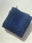 Photo of Felted Wool Pre-Cut 100% Wool in Midnight Blue Chevron - Medium - 10" x 6"