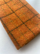 Photo of Felted Wool Pre-Cut 100% Wool in Orange Plaid - Large - 15" x 14"