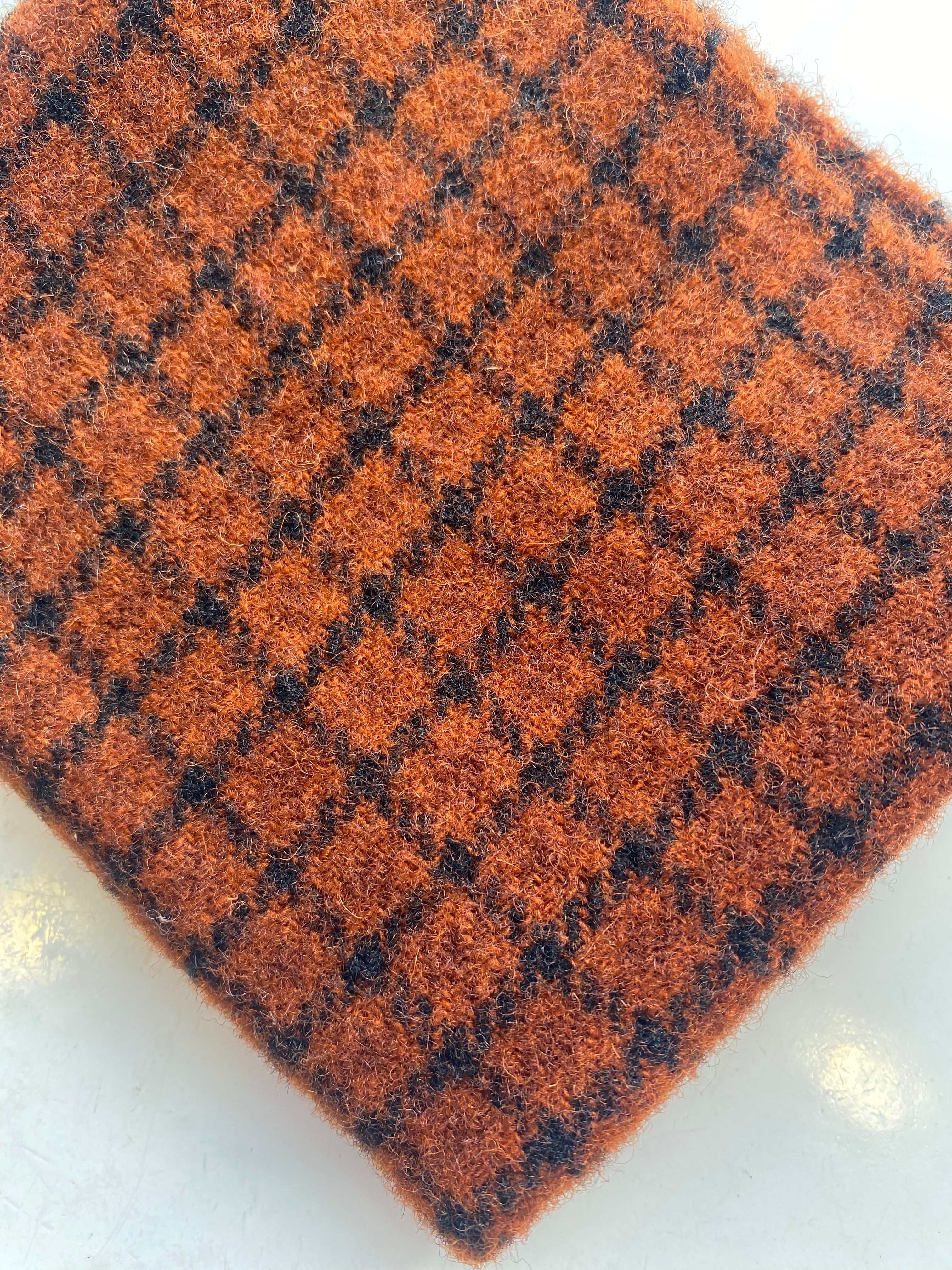 Photo of Felted Wool Pre-Cut 100% Wool in Orange Squares - Medium - 10" x 9"