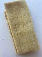 Photo of Felted Wool Pre-Cut 100% Wool in Pastel Yellow Plaid - Large - 15" x 14"