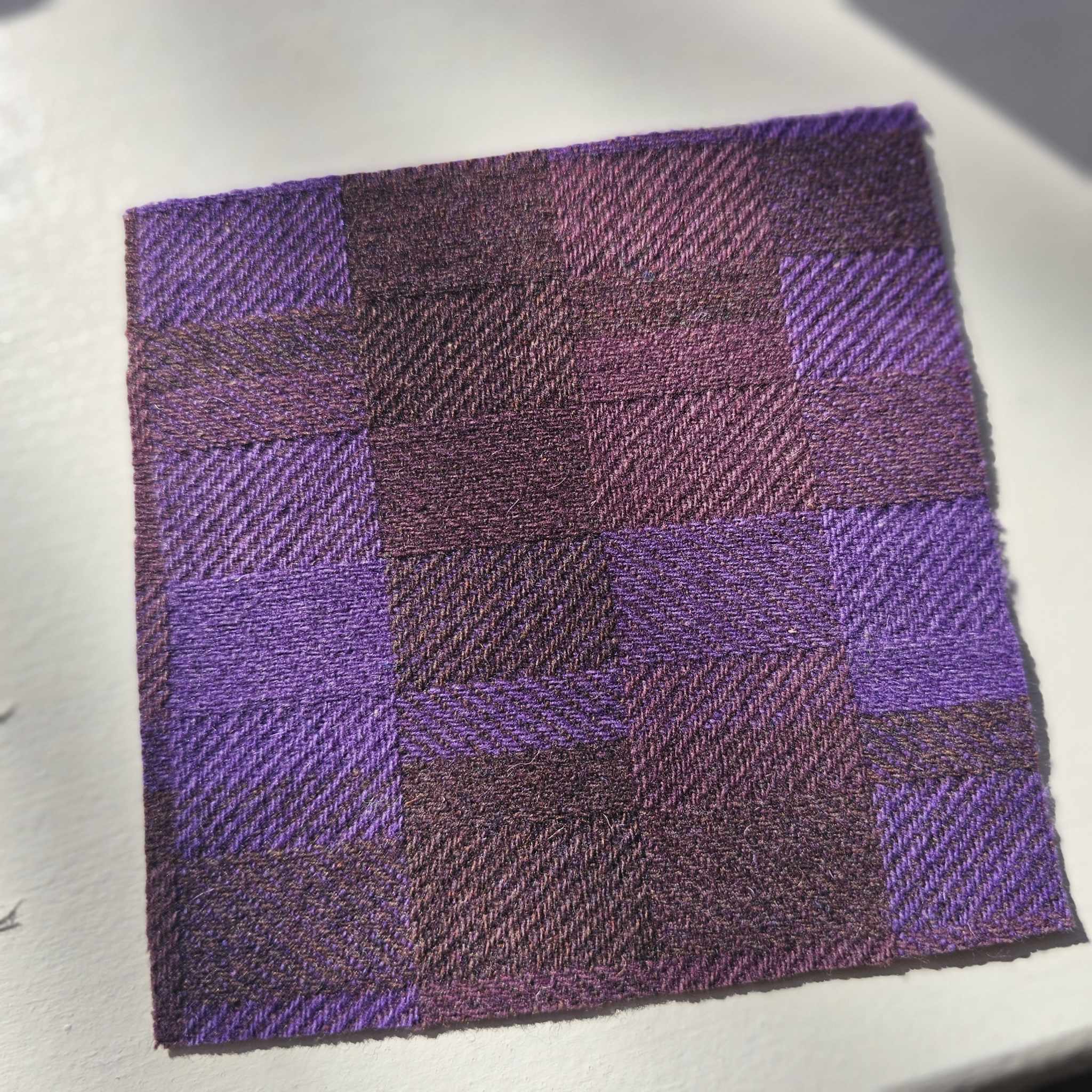 Photo of Felted Wool Pre-Cut 100% Wool in Patch Purple - Mini Square - 4" x 4"