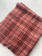Photo of Felted Wool Pre-Cut 100% Wool in Pink Plaid - Large - 15" x 14"